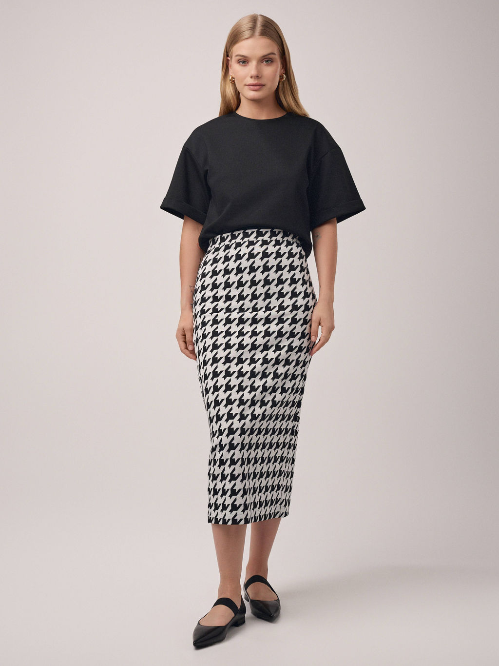 CONTE LU 2815 Юбка женская dogtooth