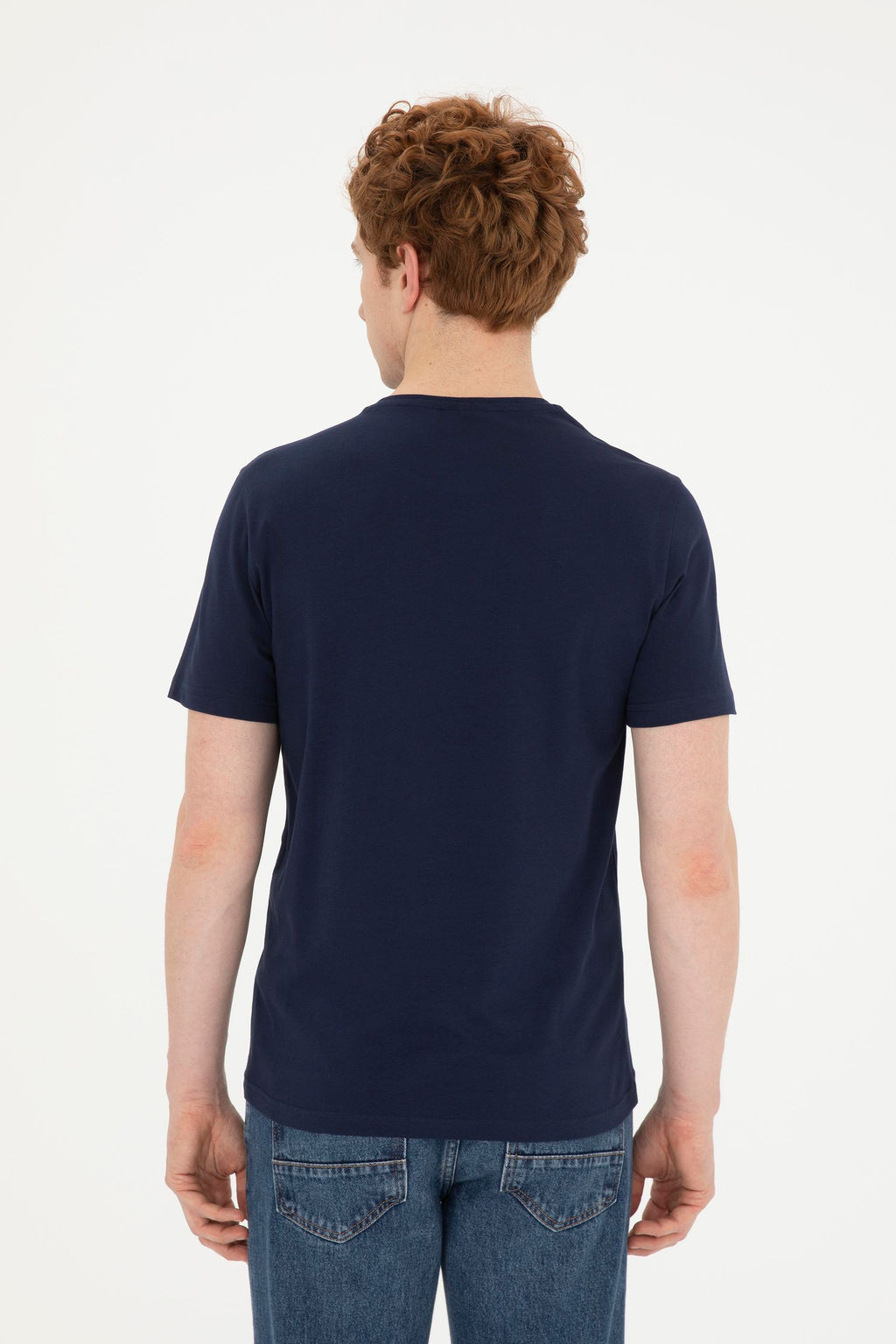 Мужская темно-синяя базовая футболка - U.s. polo assn фото 5