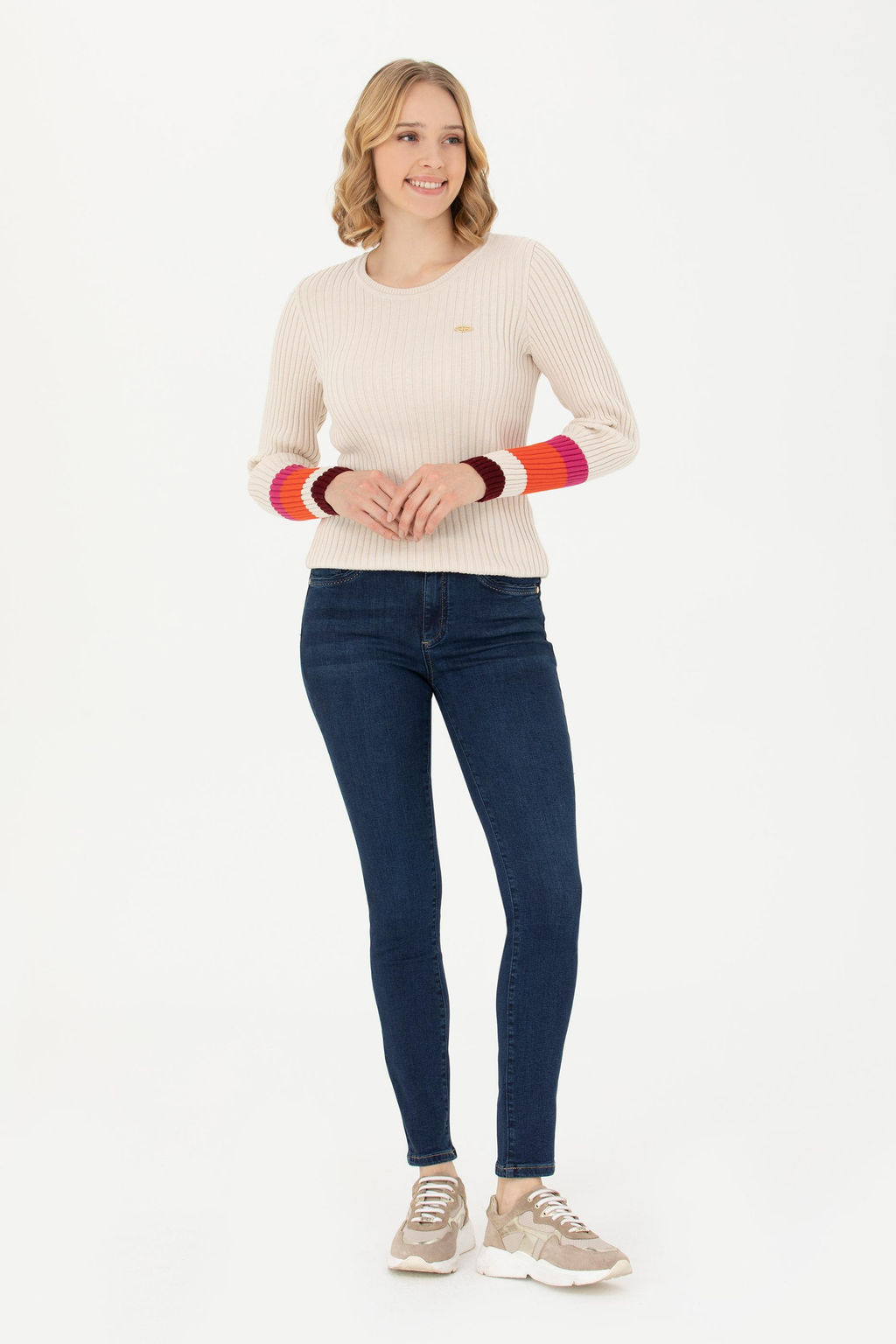 Женские темно-синие джинсовые брюки Неожиданная скидка в корзине - U.s. polo assn фото 3