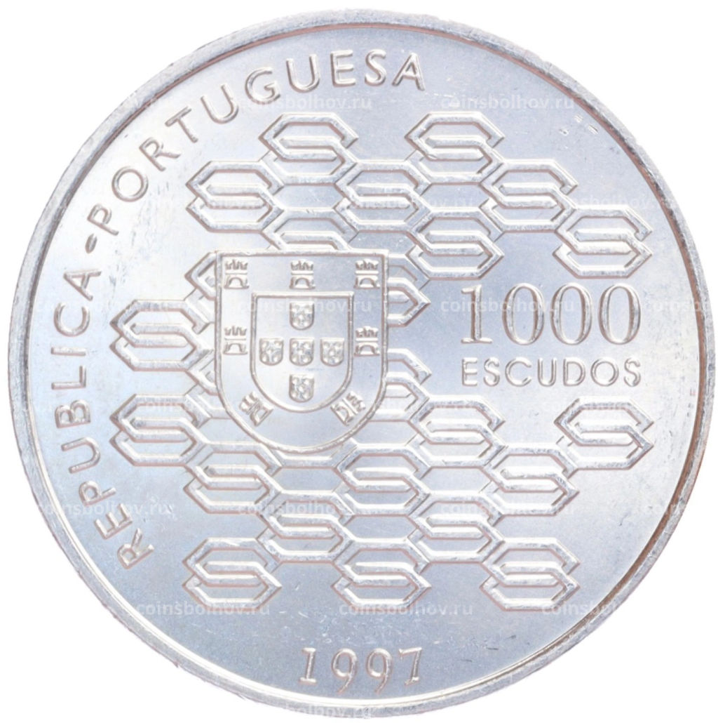 Монета 1000 эскудо 1997 года Португалия 200 лет Государственному кредитованию