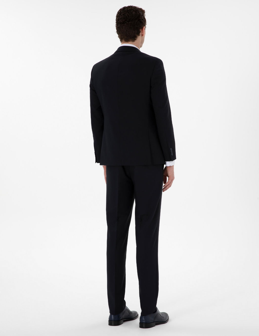 Lacivert Ex. Slim Fit Yelekli Tak_m Elbise