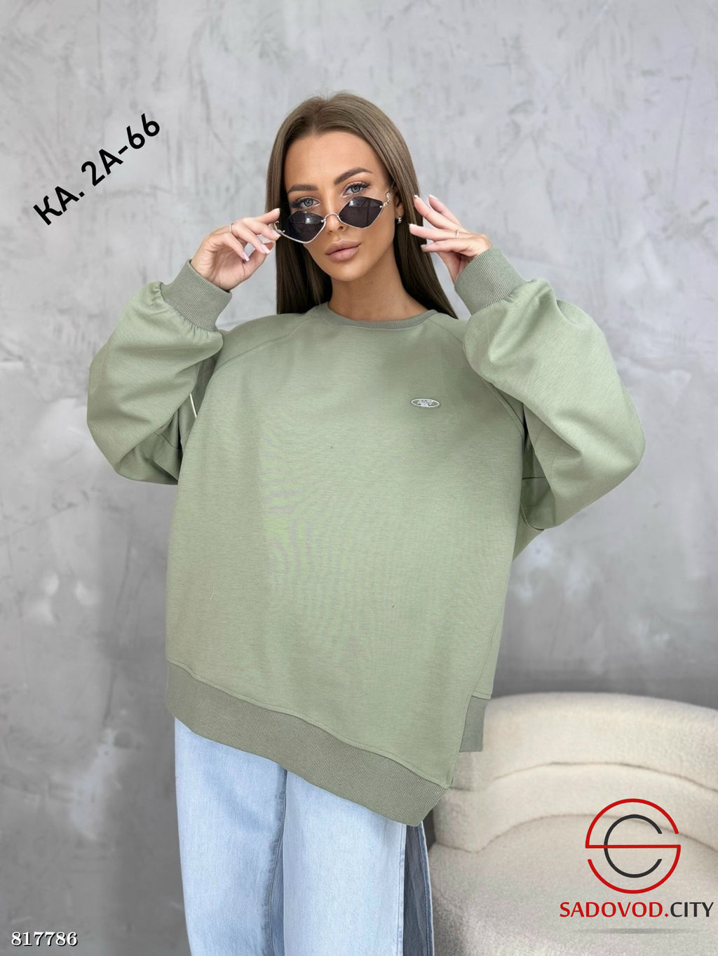 Кофта женская (летучая мышь) - Bruno фото 3