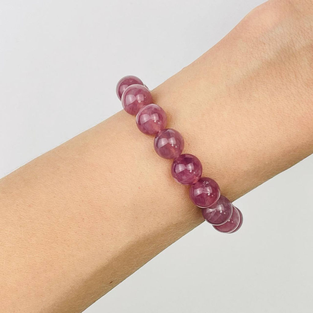 Браслет из мадагаскарского Розового кварца 17 см