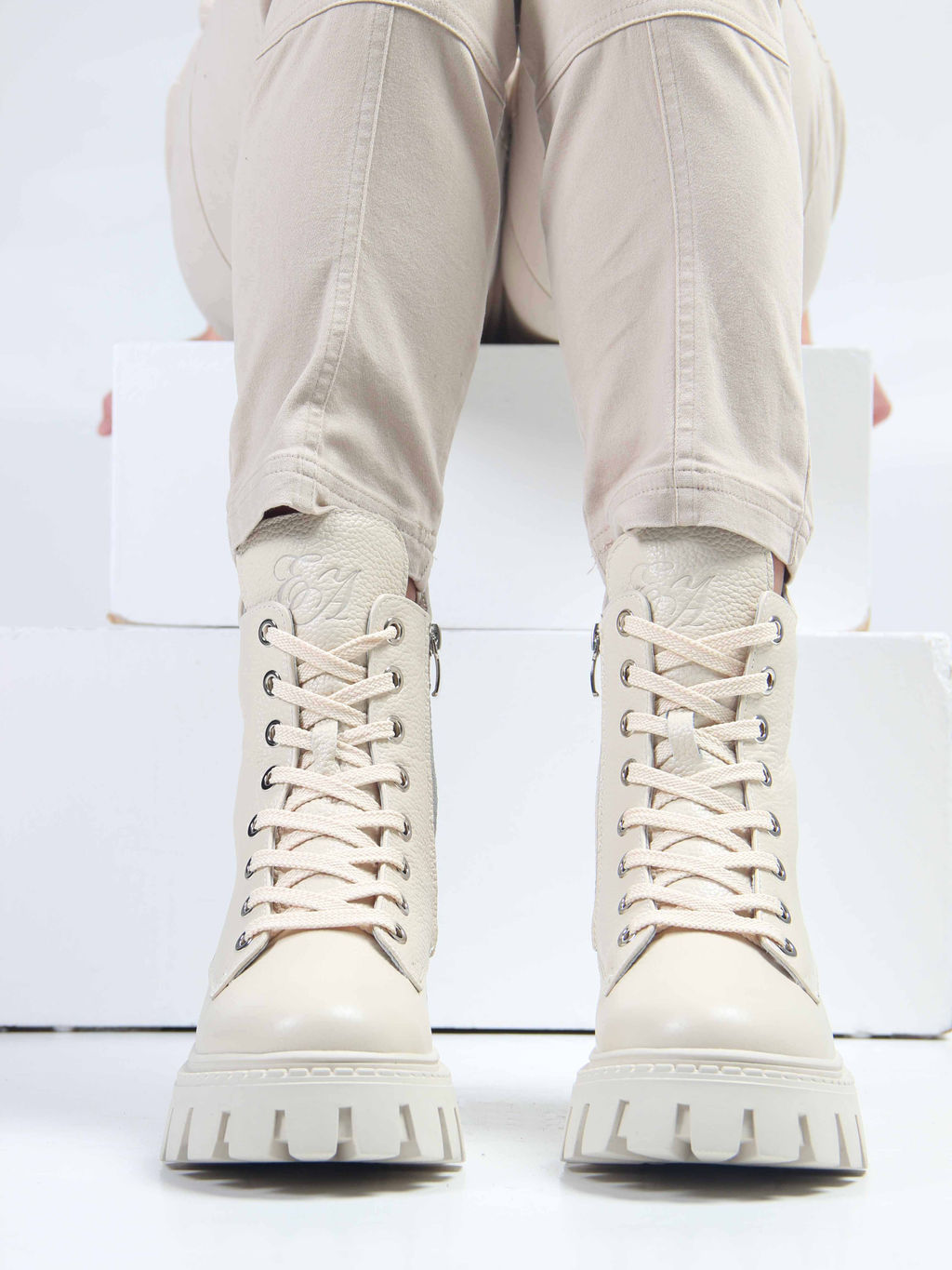 Ботинки EDART 346.чанки be. Бежевый макс/шерсть - Ed'art фото 20