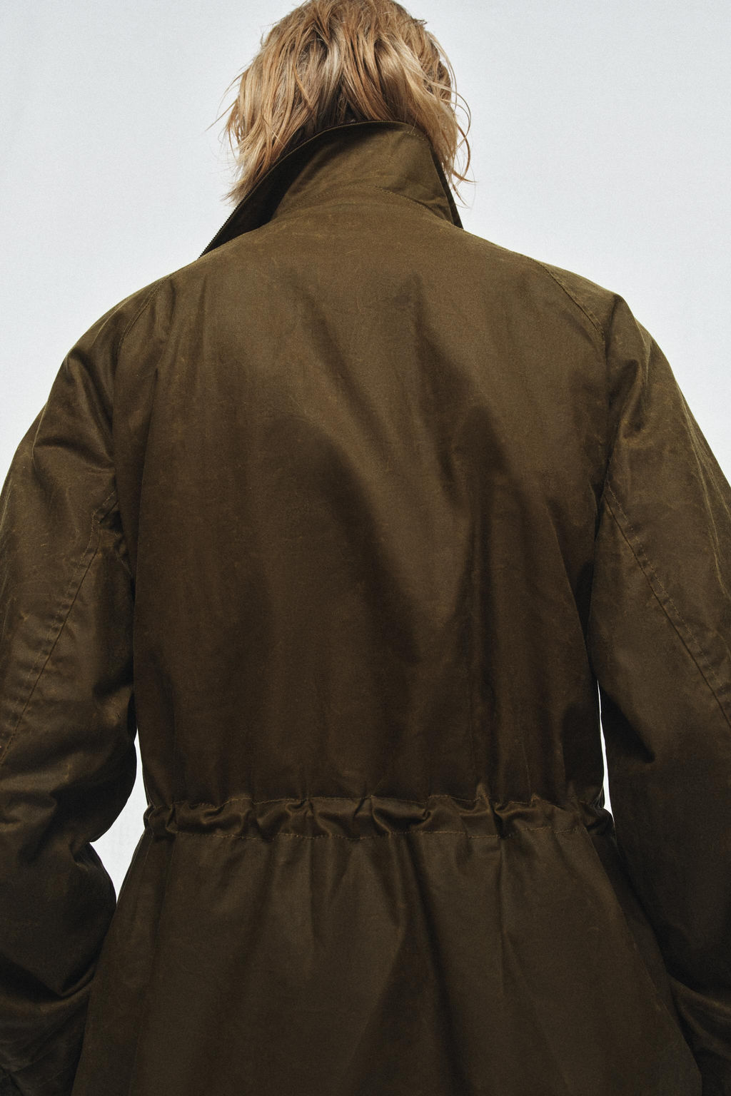 ZW COLLECTION WAXED JACKET WITH CORDUROY COLLAR - Zara фото 15