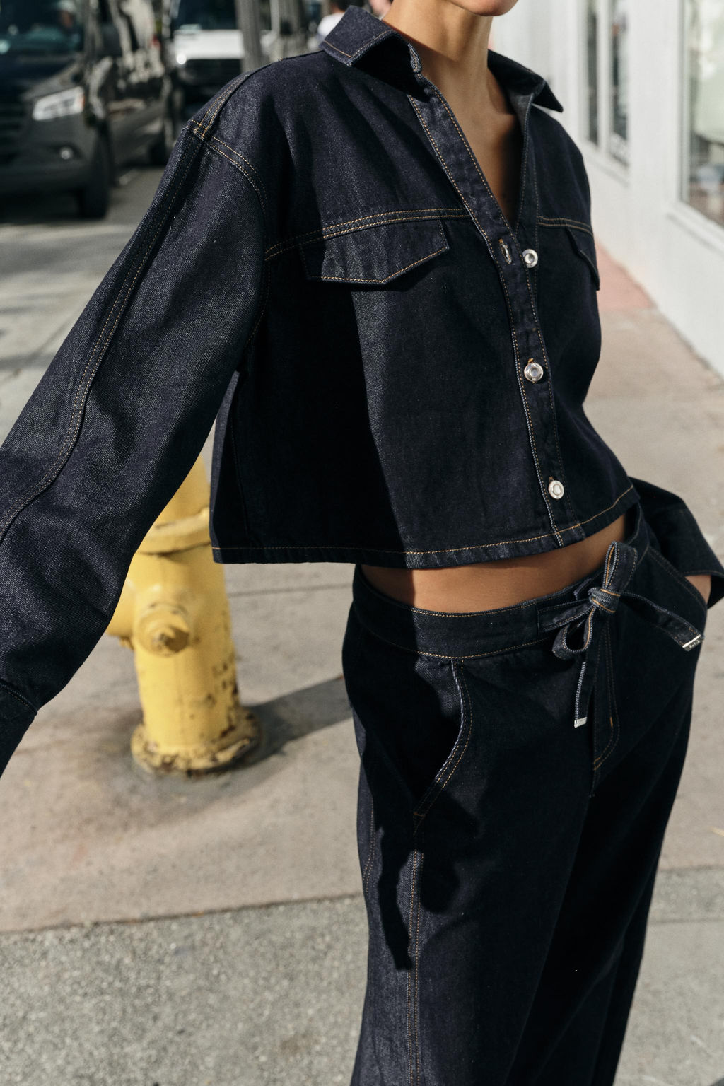 Z1975 DENIM SHIRT WITH FLAPS - Zara фото 4