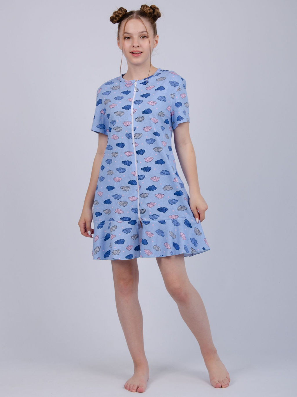 Халат "ХД-15" облака, трикотаж