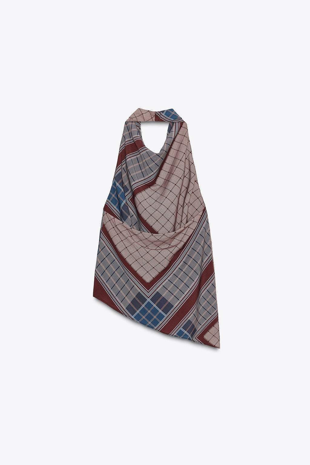 ASYMMETRIC PRINTED HALTER TOP - Zara фото 7