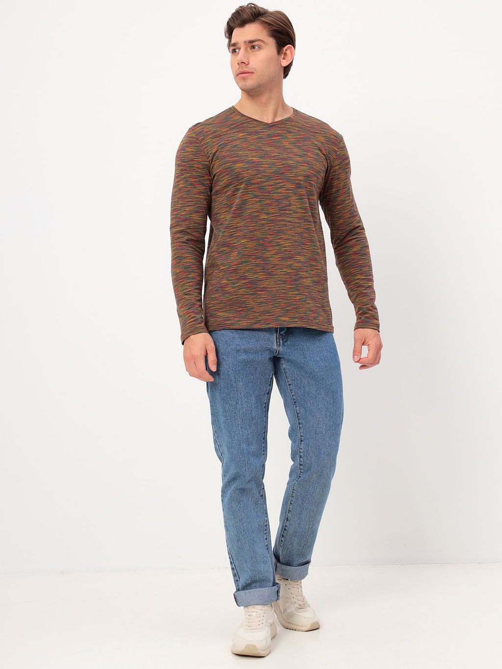 Футболка мужская длинный рукав GREG G166-KM-OR1059 (бордо)  фото 3