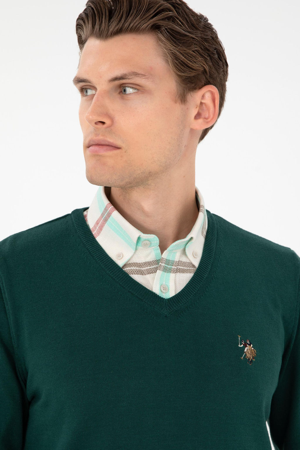 Мужской зеленый базовый свитер Неожиданная скидка в корзине - U.s. polo assn фото 2
