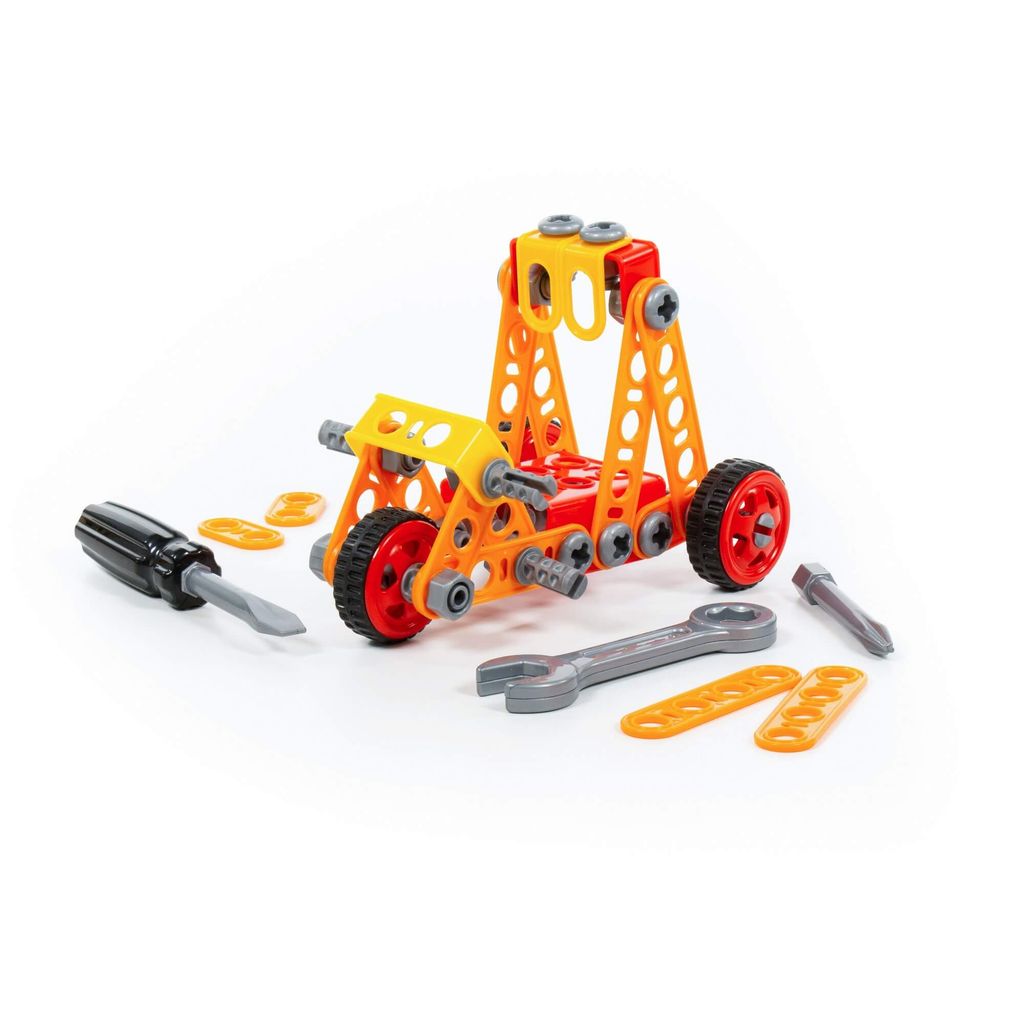 Конструктор Изобретатель - Трицикл №2 (74 элемента) (в пакете) - Полесье фото 3