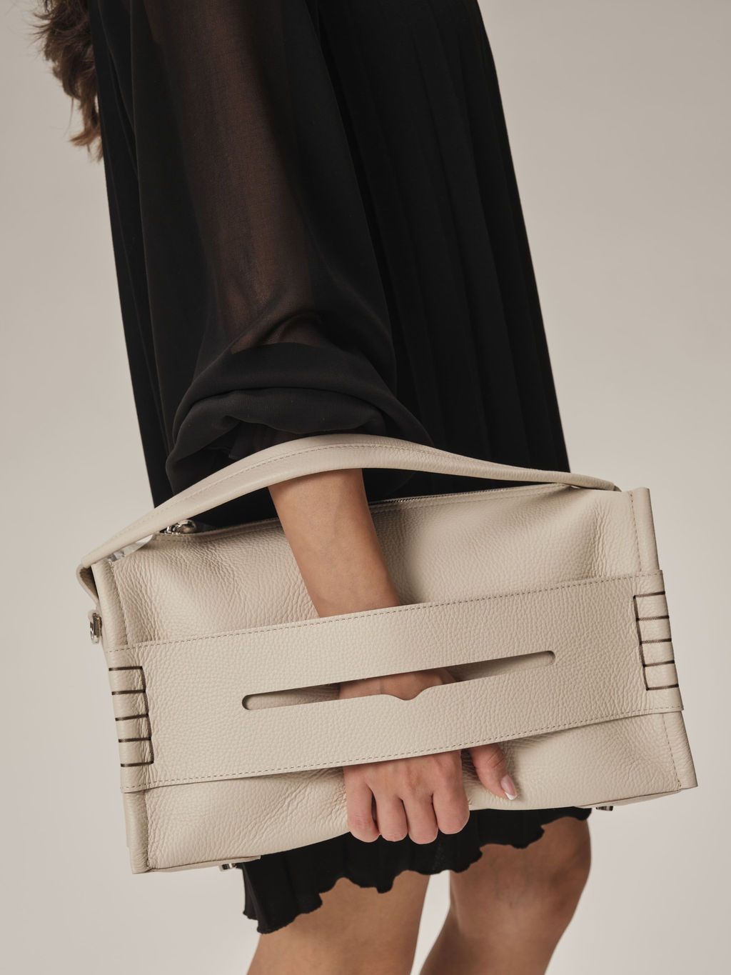 Сумка Stitch DBR 31141 светлый крем  фото 7