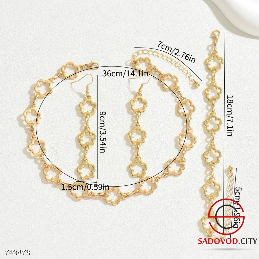 Комплект бижутерии серьги, колье и браслет - Bruno фото 7