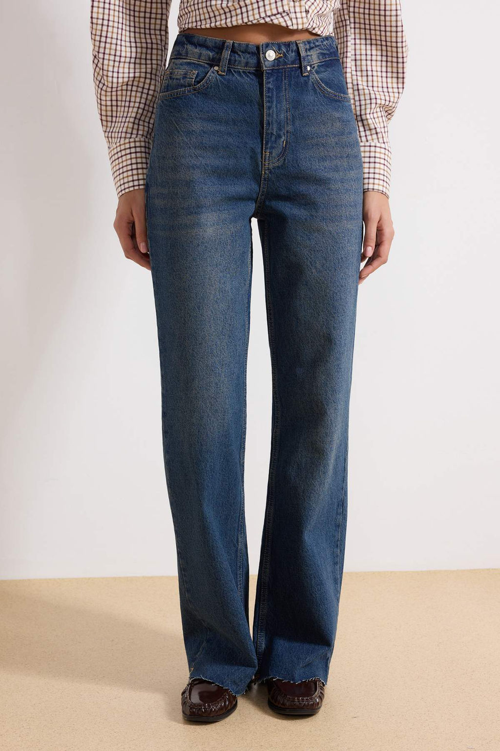 Mavi Yuksek Bel Straight %100 Pamuk Non-Stretch Jeans TWOAW25JE00378