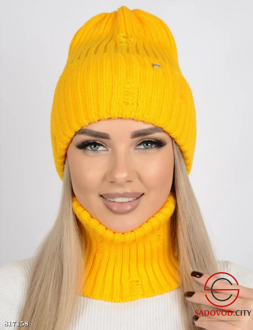 Шапка женская зимняя вязанная - Bruno фото 2