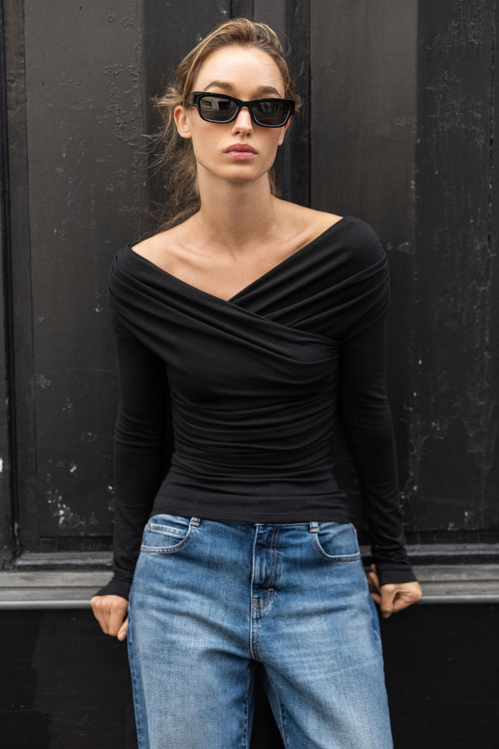DRAPED SURPLICE NECKLINE TOP - Zara фото 9
