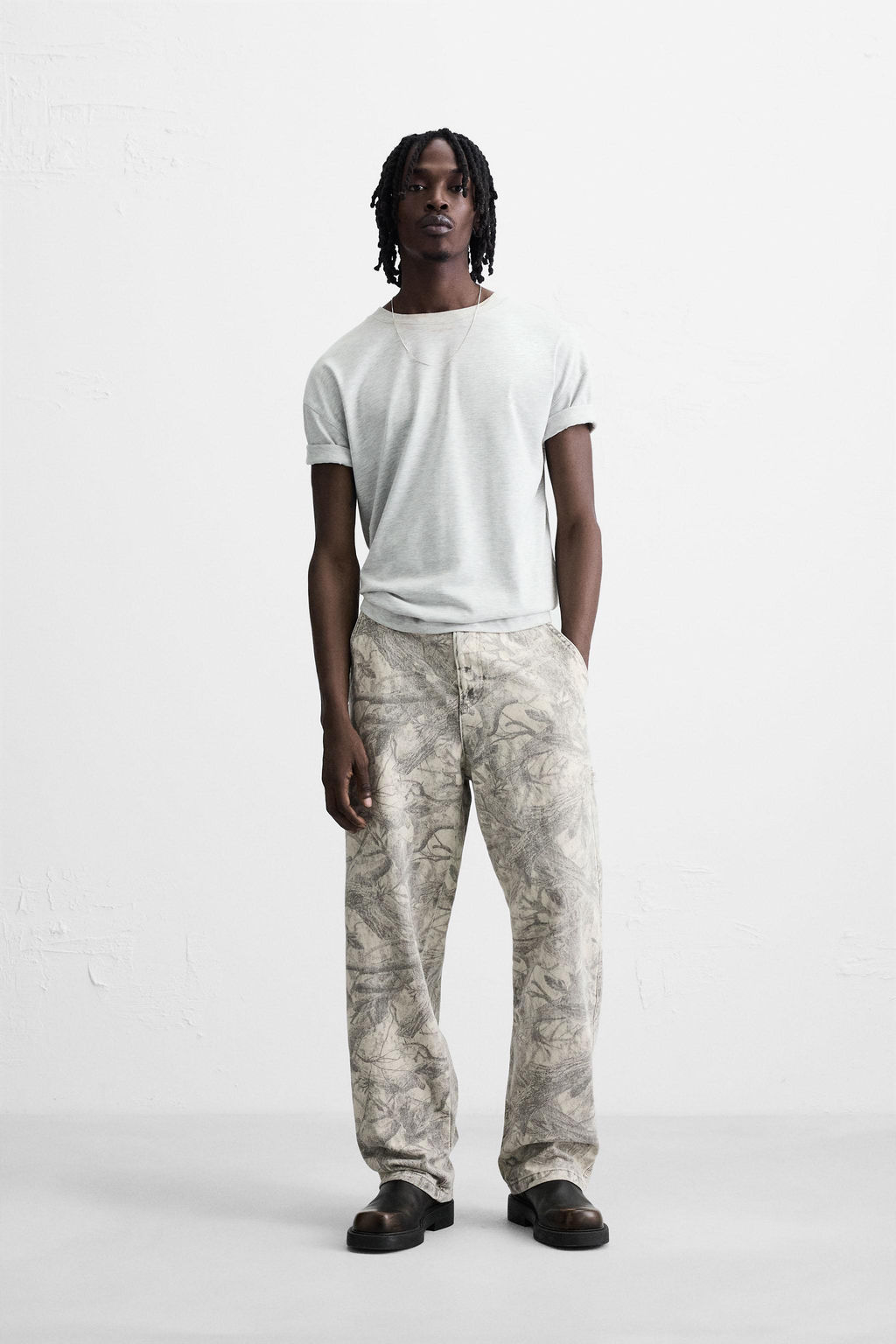 ABSTRACT PRINT CARPENTER TROUSERS - Zara фото 10