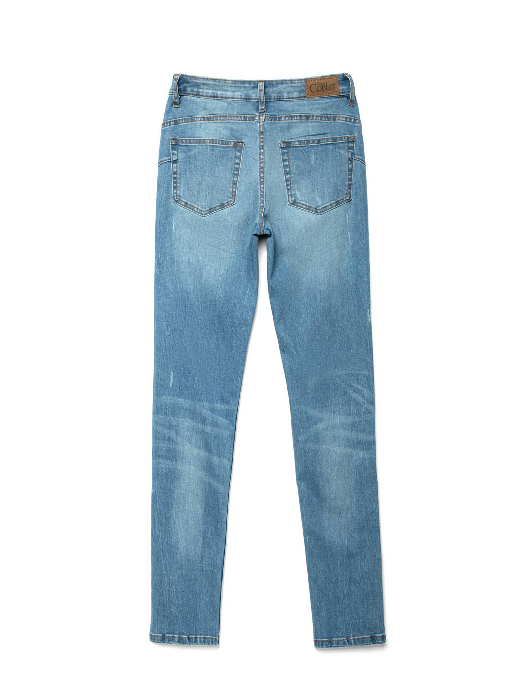 CONTE Ультрамодные eco-friendly джинсы с эффектом потертости CON-145 mid blue - Conte elegant фото 4