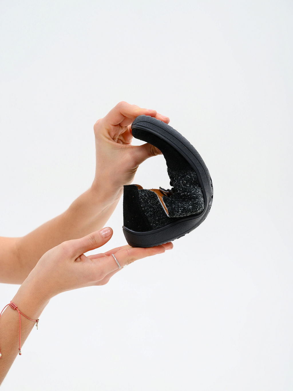 Босоногие туфли 188.natabl.Черный джангл+черная замша