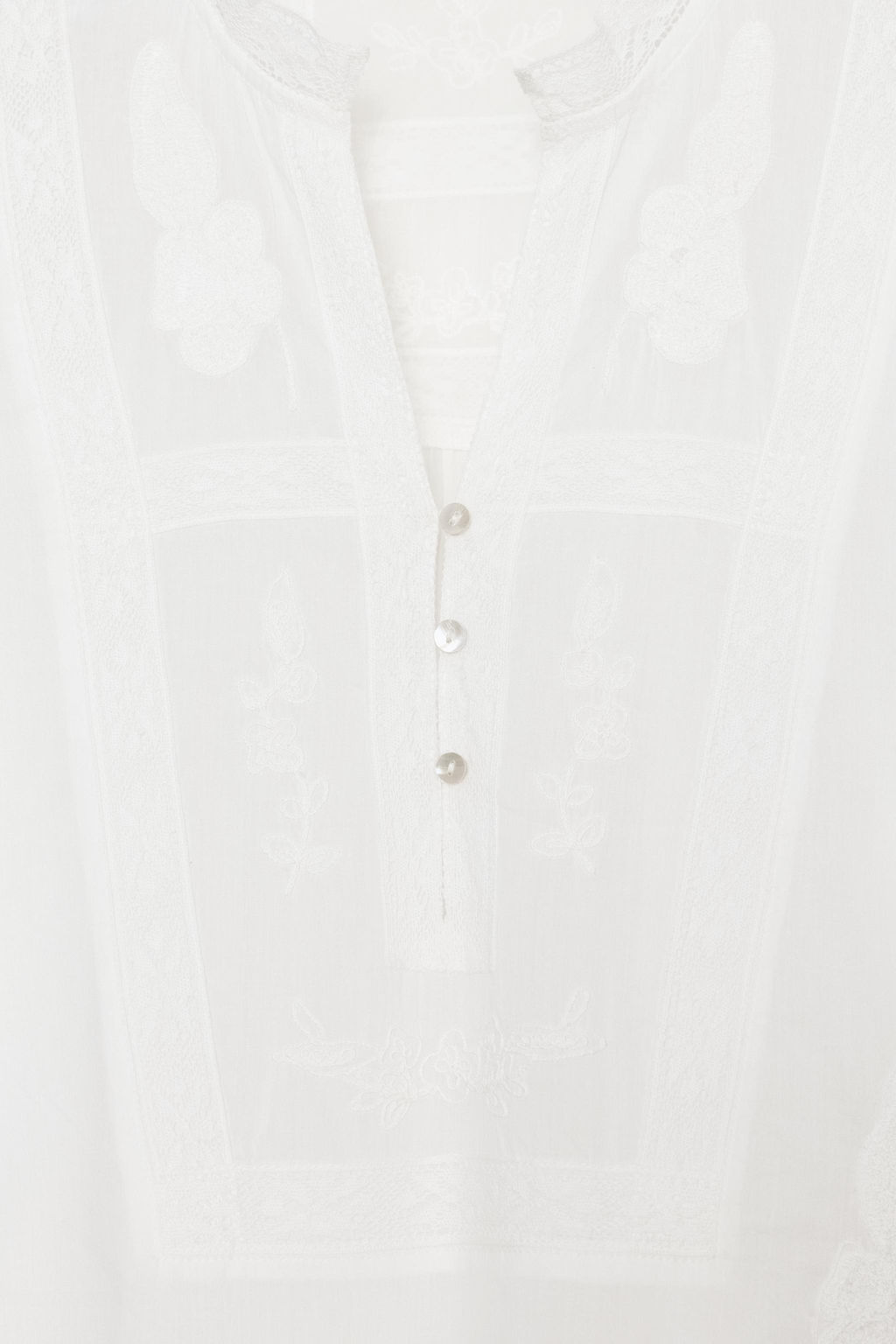 BLUSA BORDADOS ZW COLLECTION / Crudo - Zara фото 7