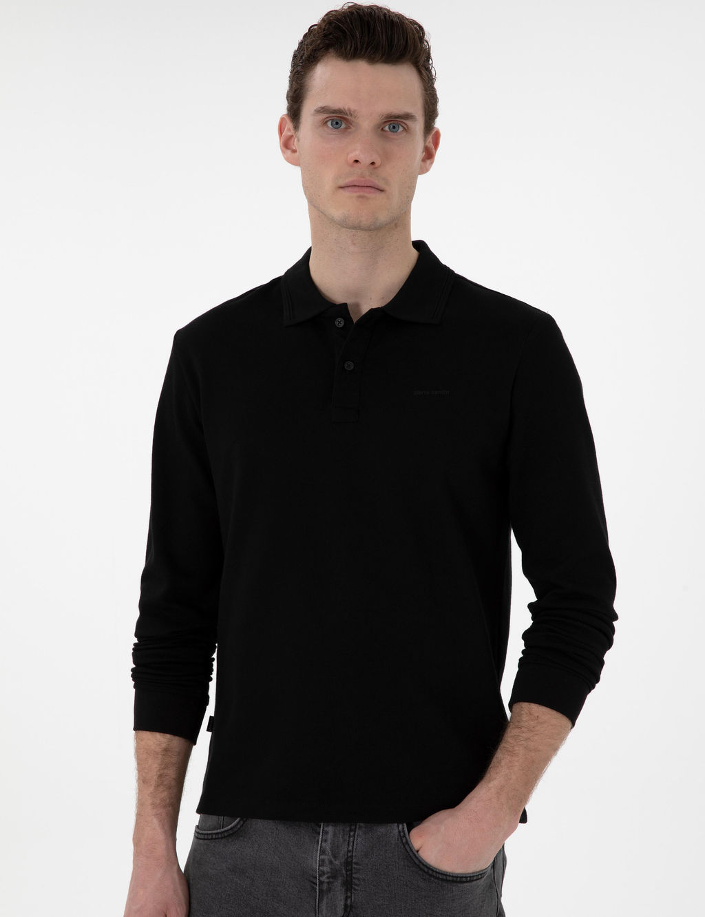 Siyah Slim Fit Sweatshirt - Pierre cardin фото 3