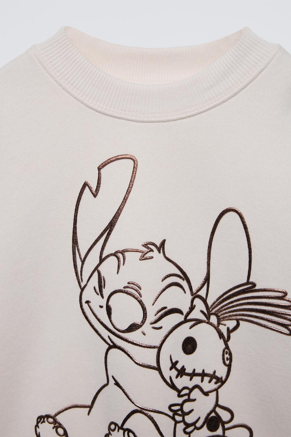 LILO & STITCH  DISNEY GLITTER SWEATSHIRT - Zara фото 4