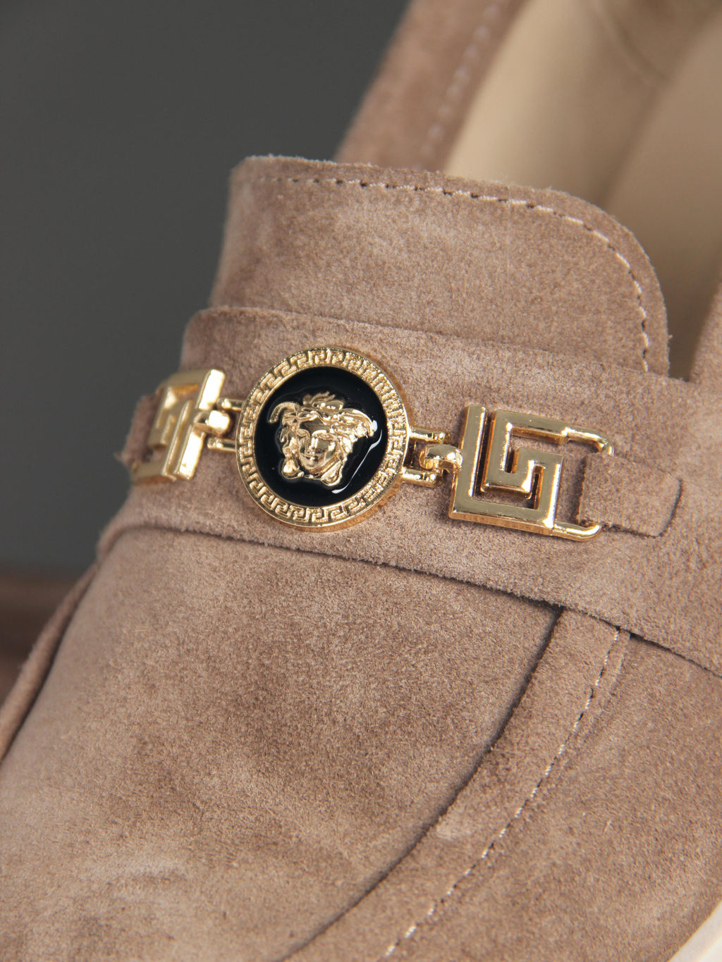 Лоферы туфли 173.1453be.Коричневый капучино замша