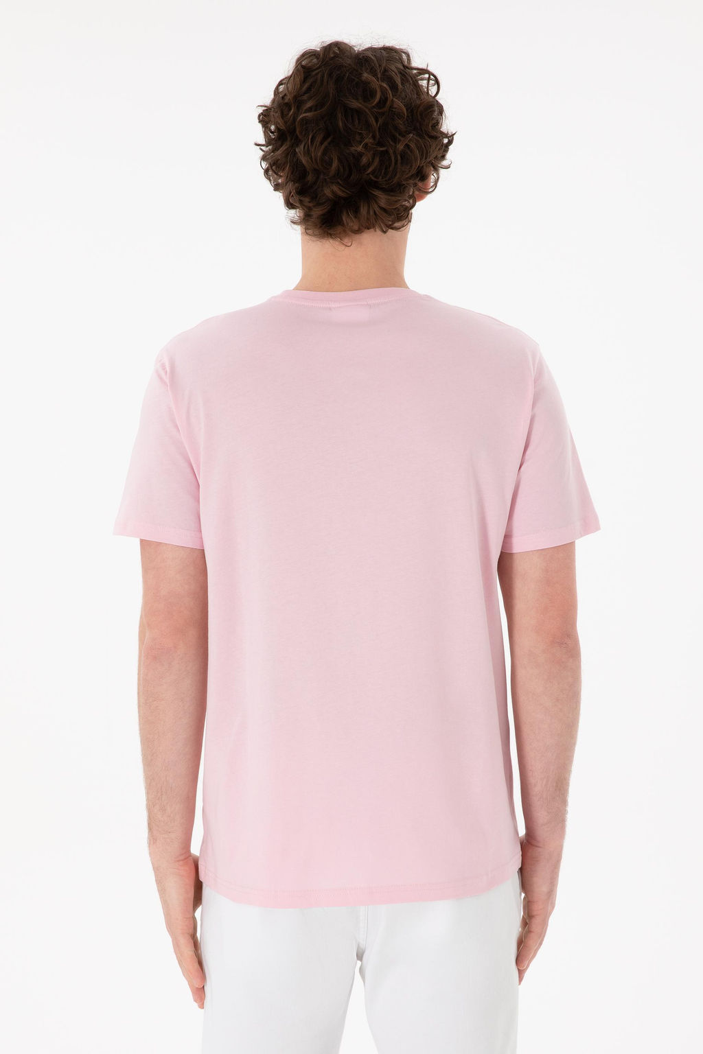 Erkek Regular Fit Bisiklet Yaka A__k Pembe Basic Ti__rt Sepette S_rpriz _ndirim - U.s. polo assn фото 6
