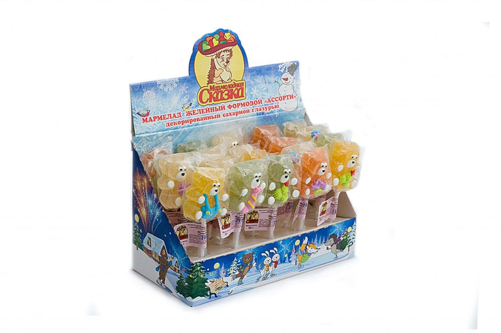 Мармелад желейный формовой Ассорти декорированный сахарной помадой (шб мишка) - Мармеладная сказка фото 3