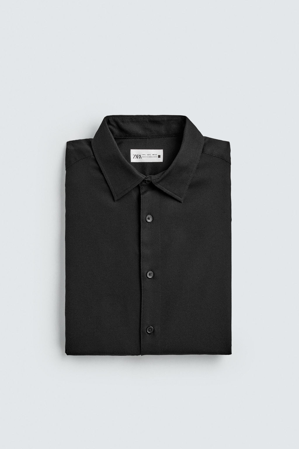 Рубашка CAMISA ESTRUCTURA EASY CARE черная