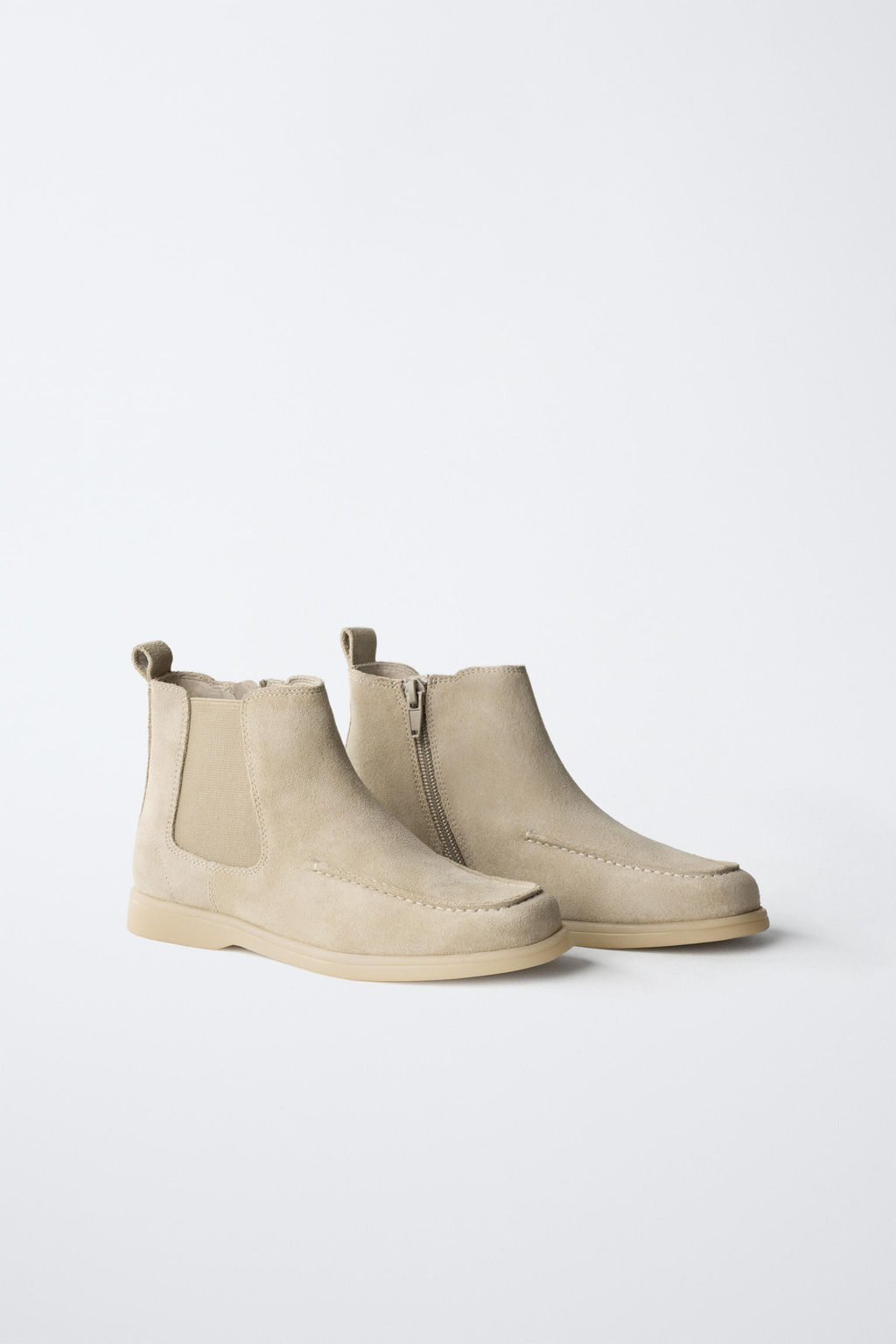 LEATHER DECK ANKLE BOOTS - Zara фото 2