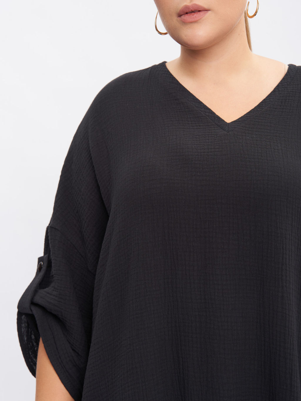 Платье из муслина PP66501BLK01