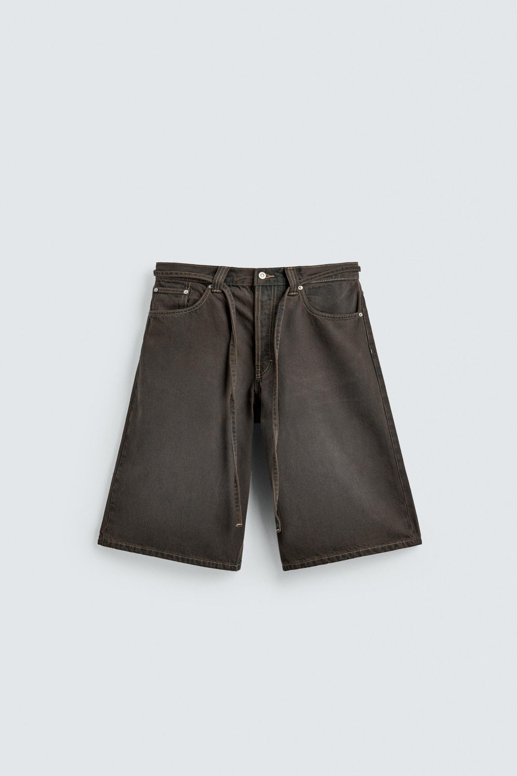 JORTS DENIM  CINTUR?N / Marr?n - Zara фото 7