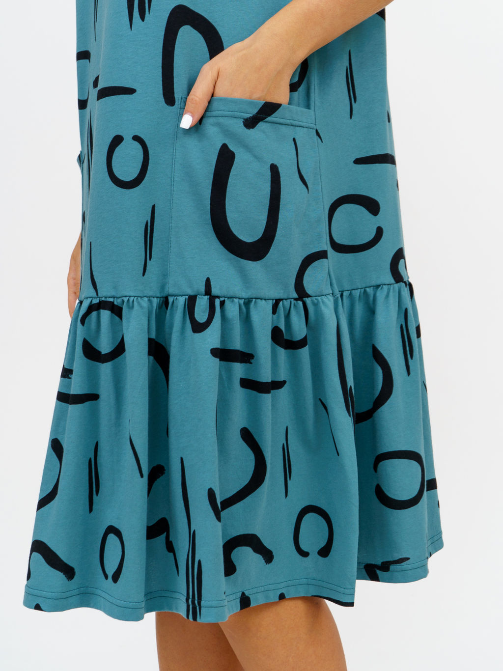 872 Платье "Темно-бирюзовый"