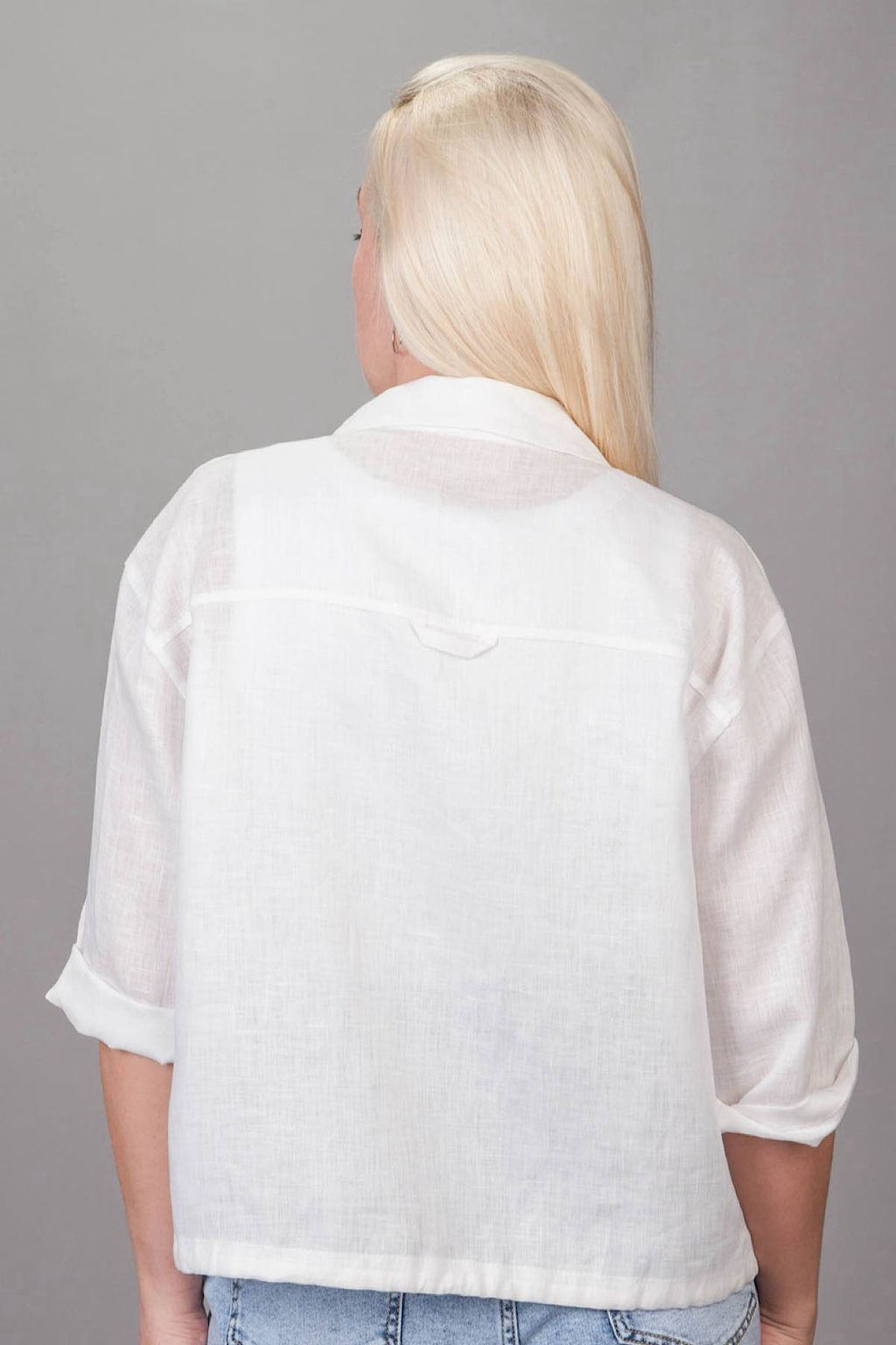 Блузка Лён 4387/01/Белый