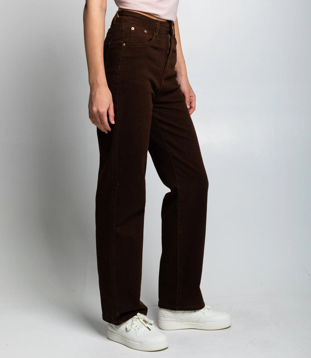 Джинсы #КТ8928, шоколадный - Dommod фото 3