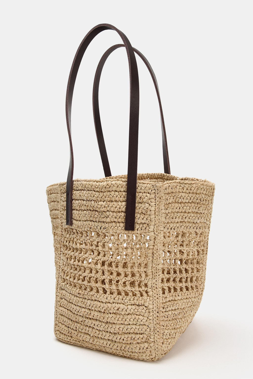 BOLSO MINI SHOPPER RAFIA / Beige claro - Zara фото 4