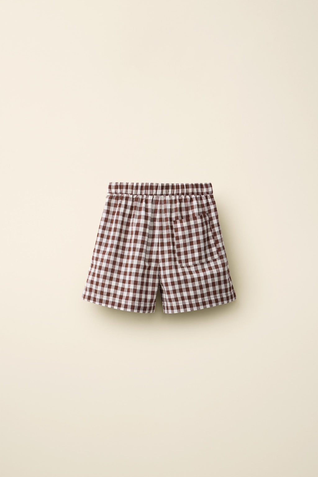 BERMUDA CUADRO VICHY ALGOD?N LINO CREATED BY CARAMEL LONDON X ZARA / Marr?n claro  фото 2