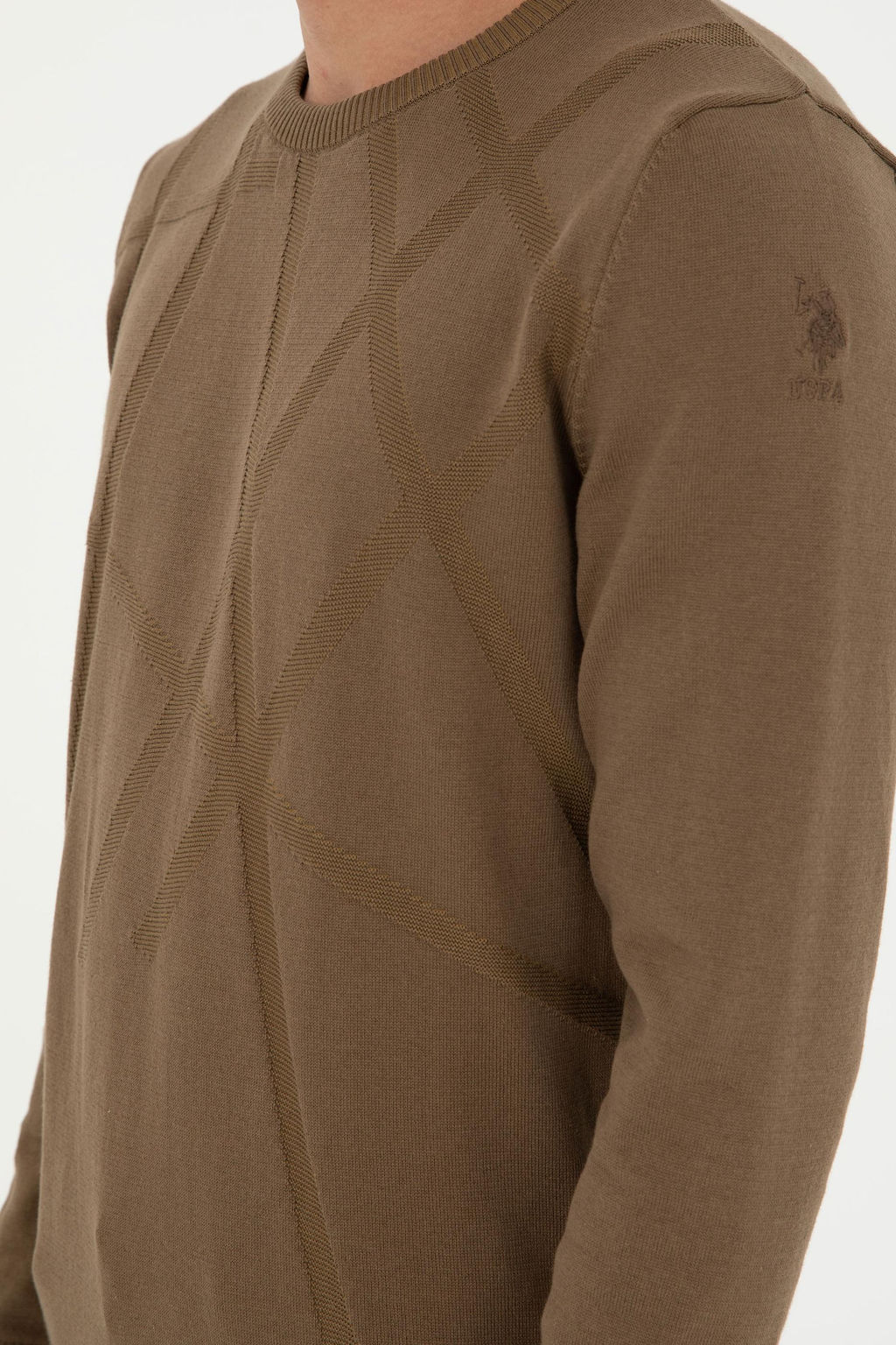Мужской свитер цвета хаки - U.s. polo assn фото 7