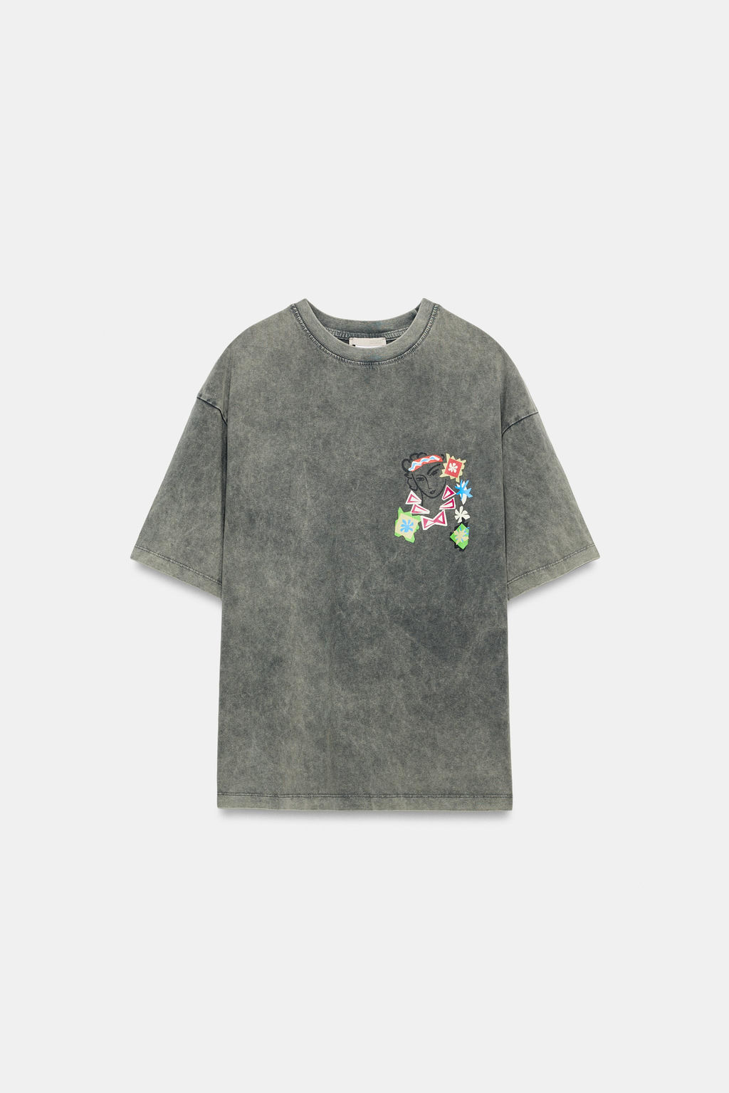 CAMISETA LAVADA HENRI MATISSE / Gris - Zara фото 4