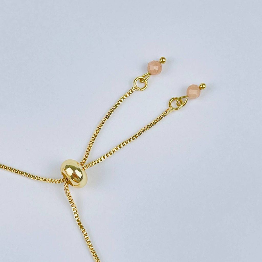 Браслет регулируемый из Солнечного камня - Радуга самоцветов фото 4