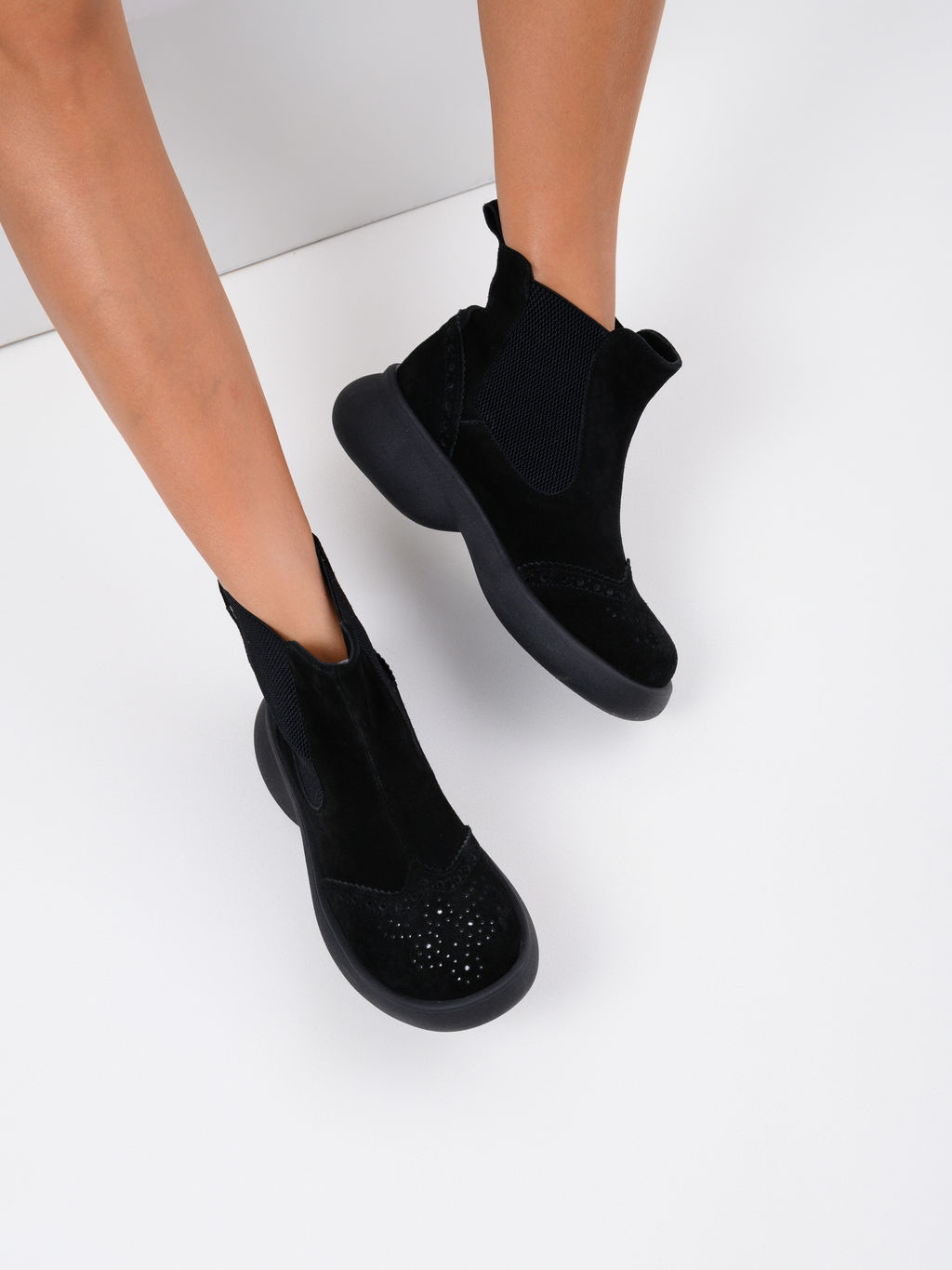 Челси 332.927bl. Черная замша/Байка