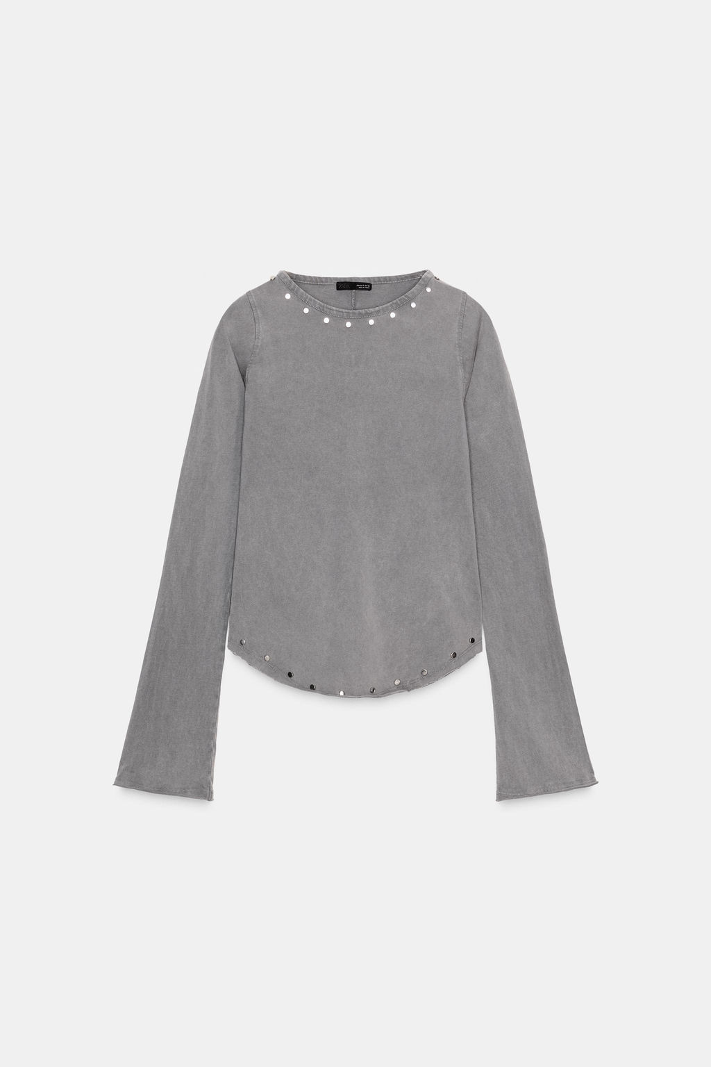 WASHED STUDDED TOP - Zara фото 5