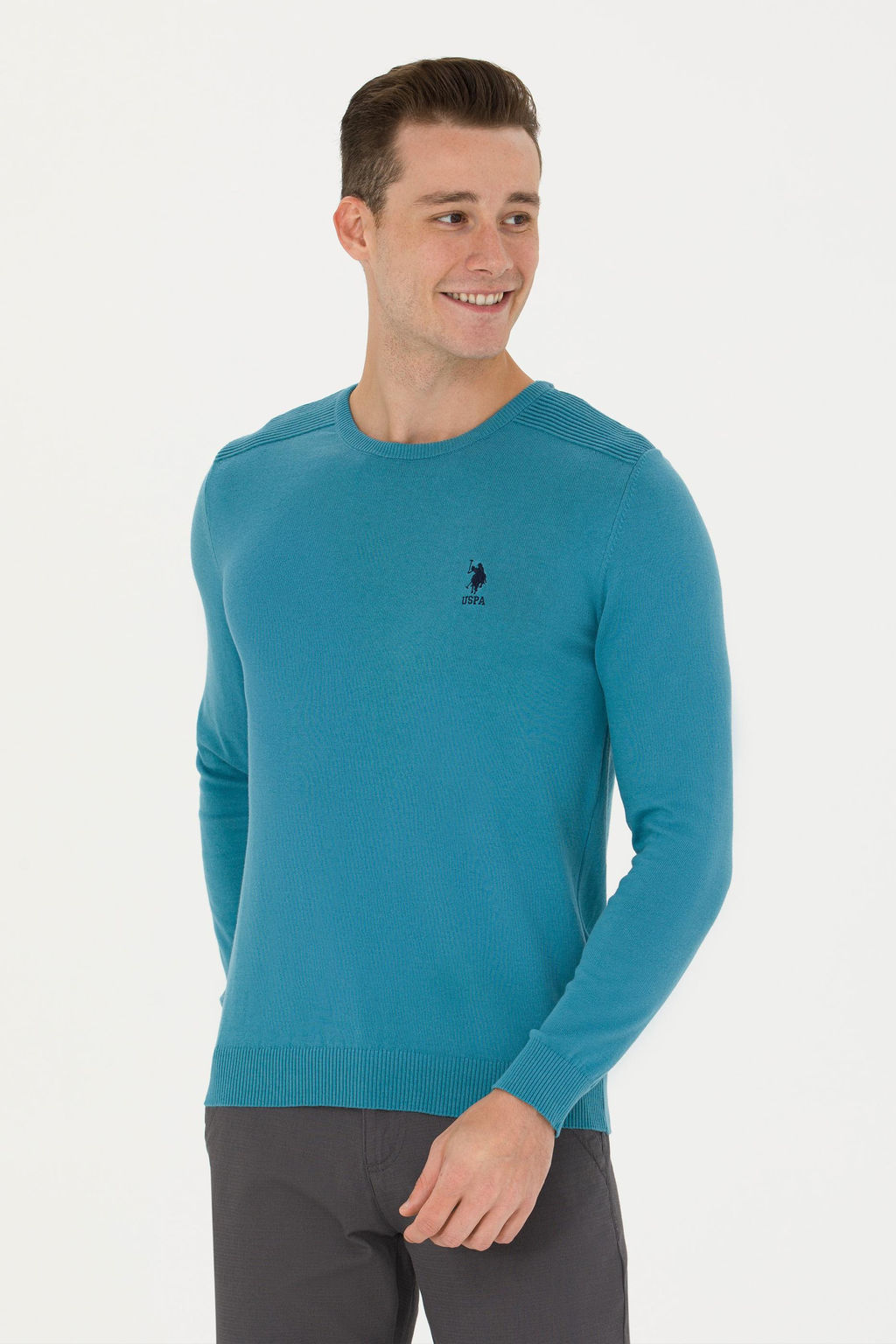 Мужской базовый свитер Petrol Неожиданная скидка в корзине - U.s. polo assn фото 3