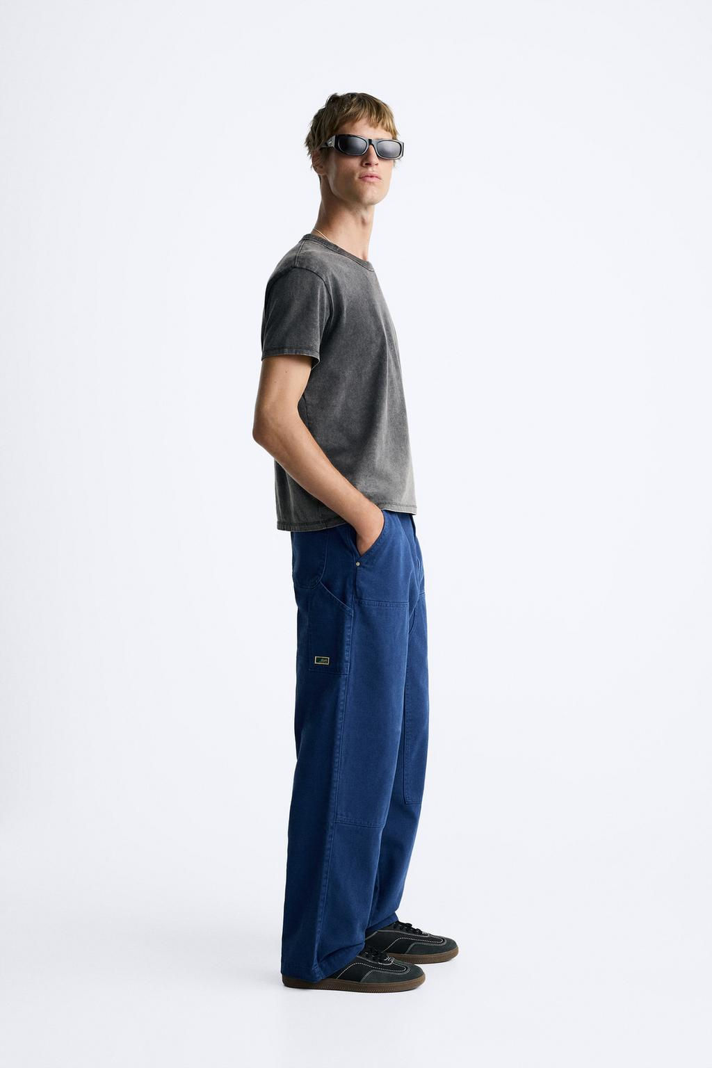 FADED CARPENTER TROUSERS WITH POCKET - Zara фото 4