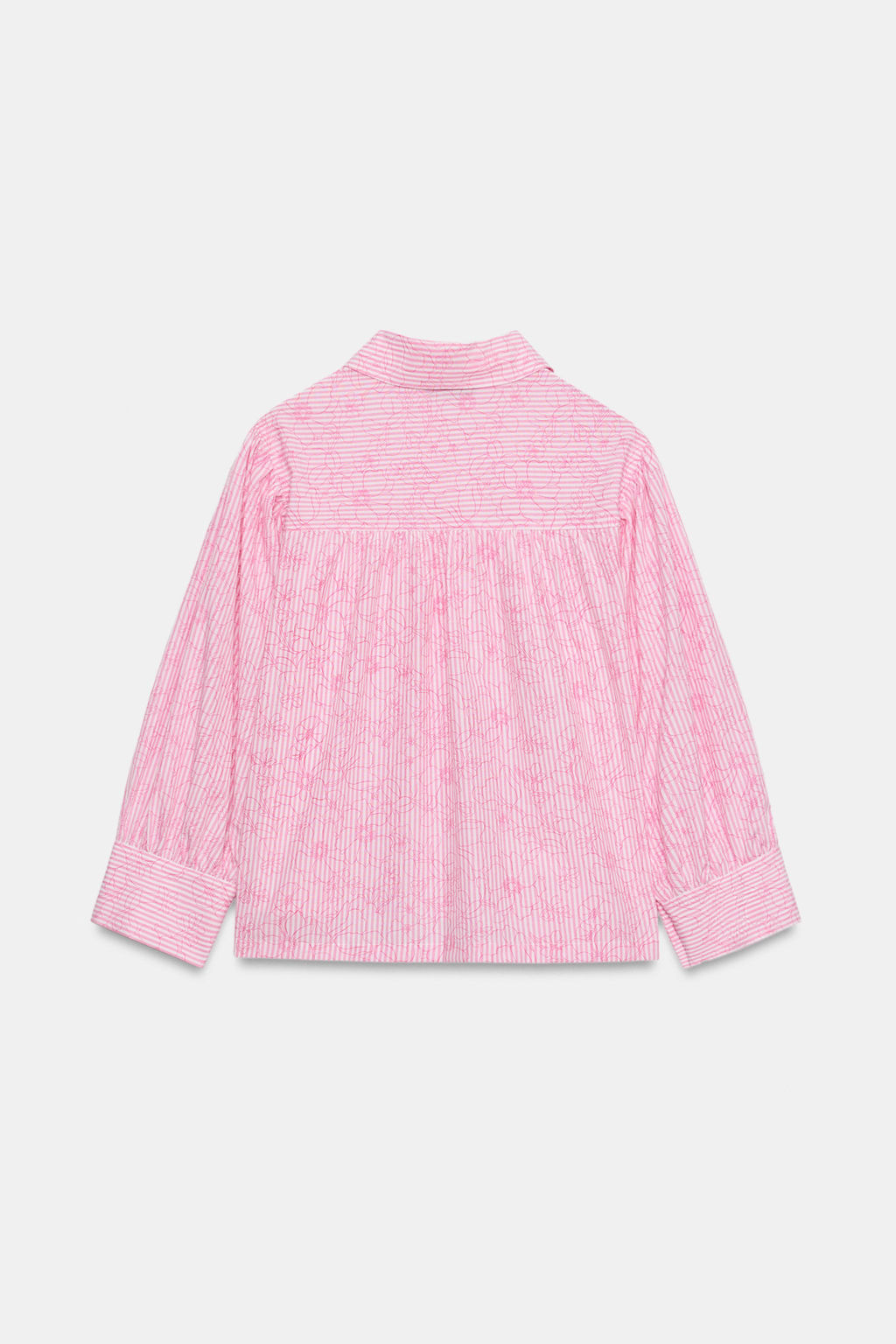 CAMISA RAYAS ESTAMPADO FLORAL / Rosa / Blanco - Zara фото 7