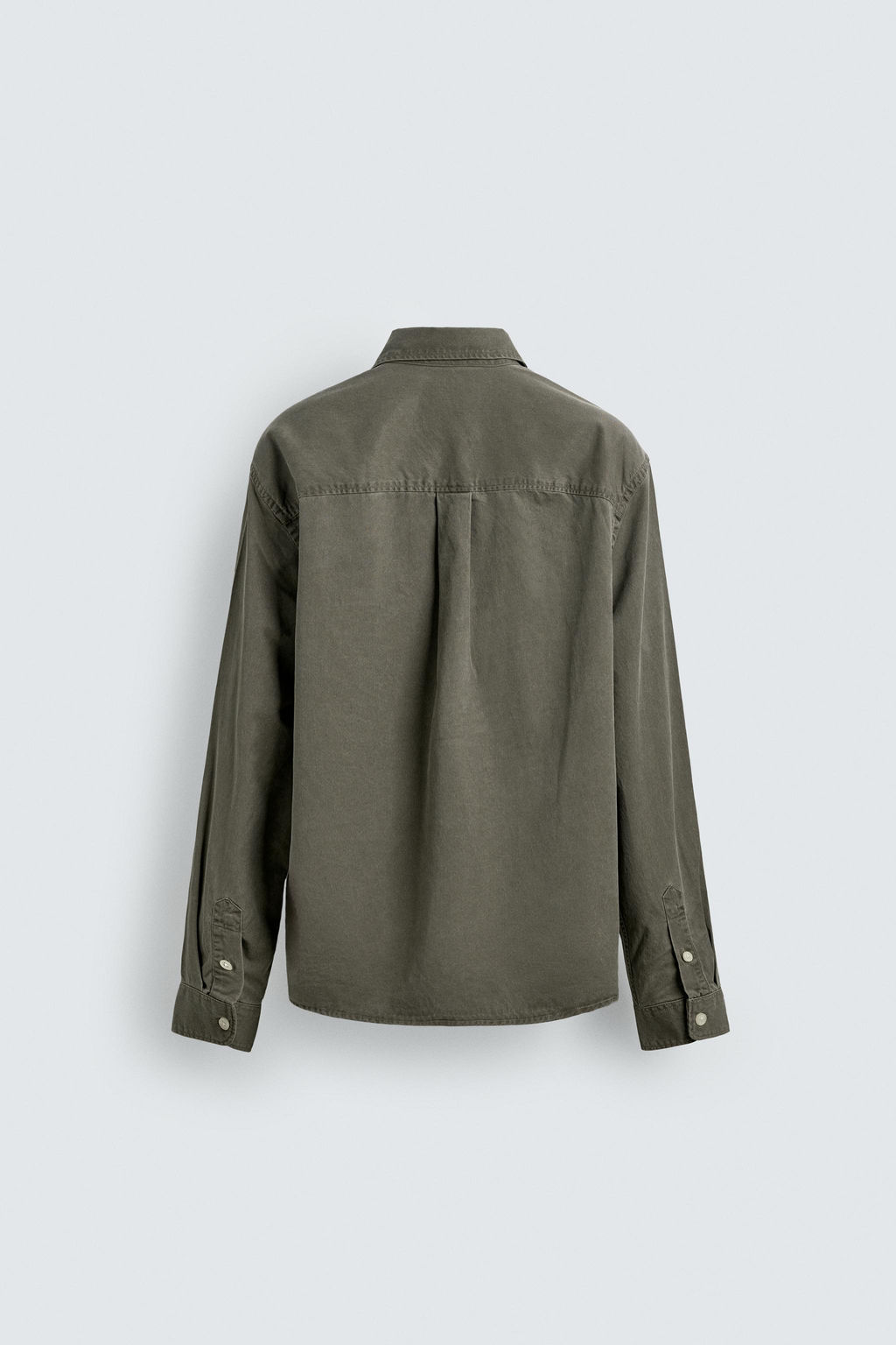 CAMISA FLUIDA LAVADA / VERDE - Zara фото 8