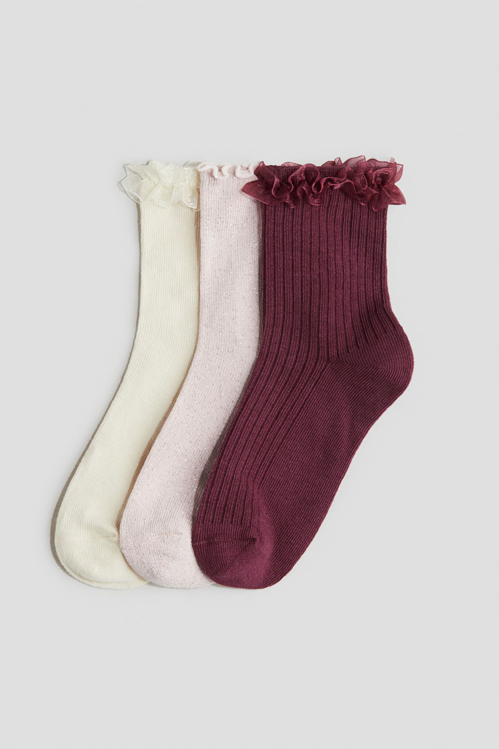Pack de 3 calcetines con ribete sobrehilado