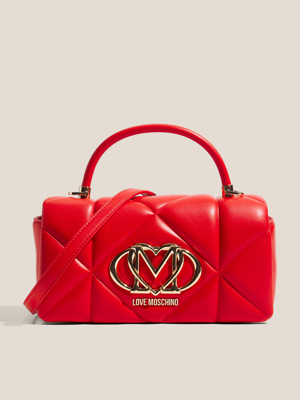 Женская сумка с ручкой LOVE MOSCHINO EMBOSSED Q Артикул 4561084, рубиновый