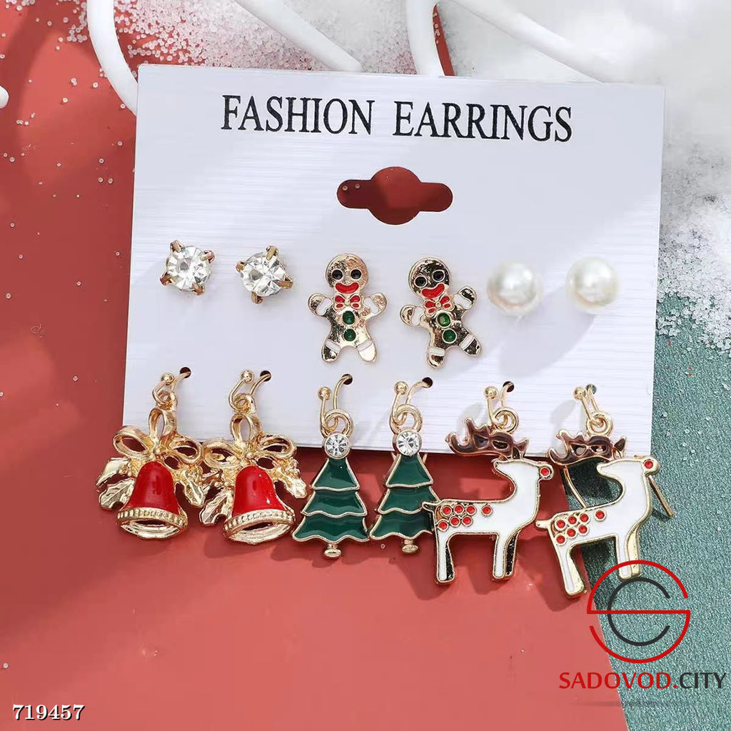 Новогодние серьги 6 пар - Bruno фото 4